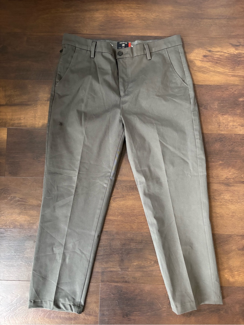 Dockers Straight Fit Stretch Chino Pants Olive Green 36x30